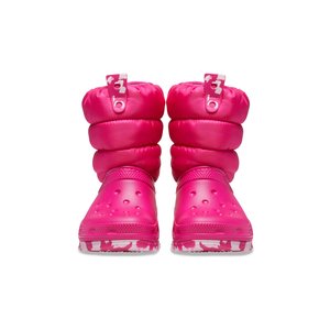 ΒΡΕΦΙΚΑ ΡΟΖ ΠΑΠΟΥΤΣΙΑ ΧΙΟΝΙΟΥ CROCS CLASSIC NEO PUFF ΓΙΑ ΚΟΡΙΤΣΙΑ
