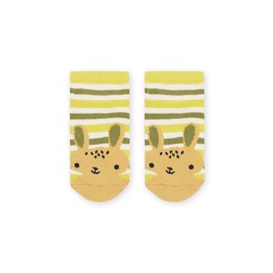 Βρεφικές Κάλτσες Unisex Yellow/Green Stripes Rabbit