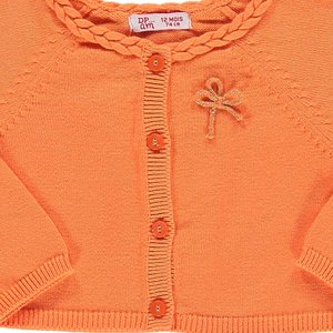Βρεφική Ζακέτα για Κορίτσια Orange Knit