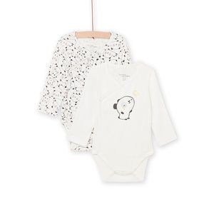 Βρεφικό Σετ Φορμάκια για Νεογέννητα 2 τμχ White Pandas
