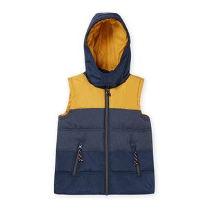 Παιδικό Αμάνικο Μπουφάν για Αγόρια Mustard/Blue