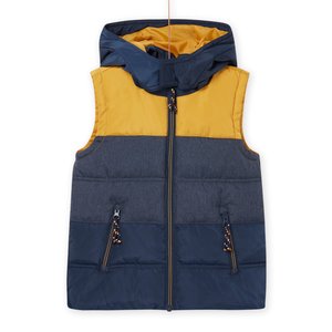 Παιδικό Αμάνικο Μπουφάν για Αγόρια Mustard/Blue
