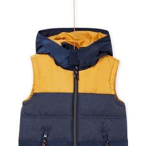 Παιδικό Αμάνικο Μπουφάν για Αγόρια Mustard/Blue