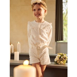 Παιδικό Σορτς για Κορίτσια Creme Embroidery