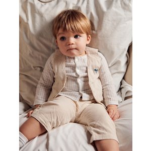 Βρεφικό Γιλέκο για Αγόρια Classy Beige