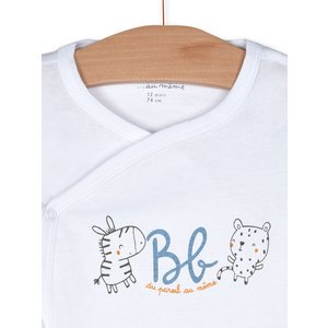 Βρεφικό Σετ Φορμάκια για Νεογέννητα White Animals