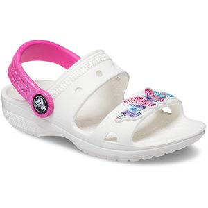 Crocs Crocband Παιδικά Σανδάλια για Κορίτσια White Butterfly