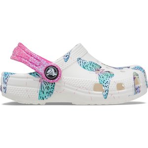 Crocs Crocband Παιδικά Παπούτσια Λευκά Butterfly