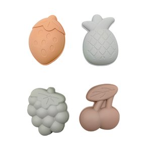 Παιχνίδι Θαλάσσης Play and Store Σετ 4 καλουπιών Fruits