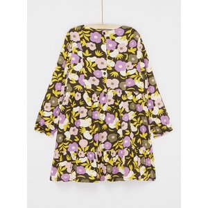 Παιδικό Floral Καφέ Φόρεμα για Κορίτσια