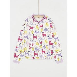 Παιδικό Jacket με Κουμπιά για Κορίτσια Λευκο Animals