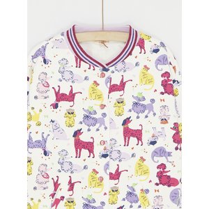 Παιδικό Jacket με Κουμπιά για Κορίτσια Λευκο Animals
