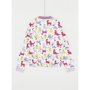 Παιδικό Jacket με Κουμπιά για Κορίτσια Λευκο Animals