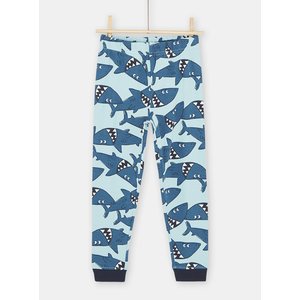 Παιδικές Πιτζάμες για Αγόρια Λευκές Neon Shark