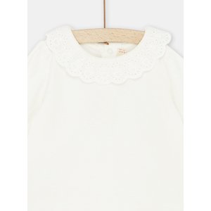 Βρεφική Μακρυμάνικη Μπλούζα για Κορίτσια White Lace