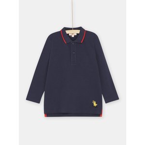 Παιδική Μακρυμάνικη Μπλούζα για Αγόρια Navy Blue Polo Dino