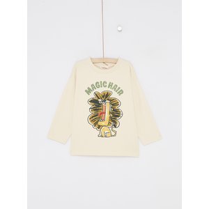 Παιδική Μακρυμάνικη Μπλούζα για Αγόρια Beige Lion