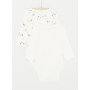 Βρεφικά Μακρυμάνικα Φορμάκια Μπεζ Unisex 2 τμχ