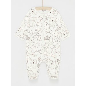 Βρεφικό Κορμάκι Λευκό Unisex Leaves