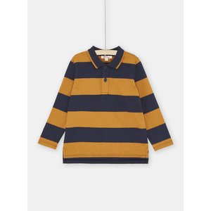 Παιδική Μακρυμάνικη Μπλούζα για Αγόρια Polo Blue/Mustard Stripes