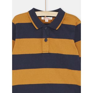 Παιδική Μακρυμάνικη Μπλούζα για Αγόρια Polo Blue/Mustard Stripes