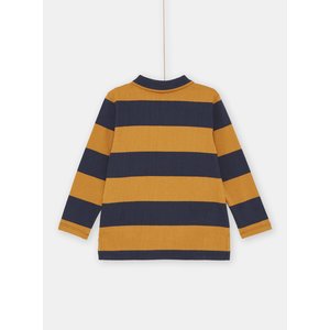 Παιδική Μακρυμάνικη Μπλούζα για Αγόρια Polo Blue/Mustard Stripes