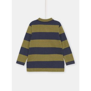 Παιδική Μακρυμάνικη Μπλούζα Khaki/Blue Stripes