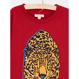 Παιδική Μακρυμάνικη Μπλούζα για Αγόρια Κόκκινη Tiger