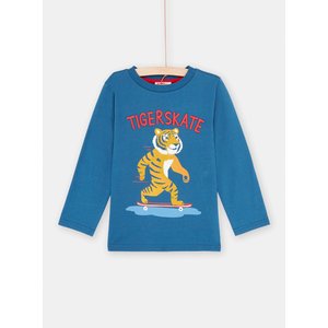 Παιδική Μακρυμάνικη Μπλούζα για Αγόρια Μπλε TigerSkate