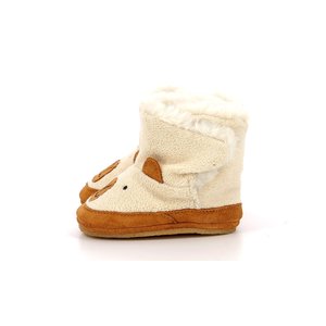 Βρεφικά Παντοφλάκια Αγκαλιάς Robeez White Teddy Bear