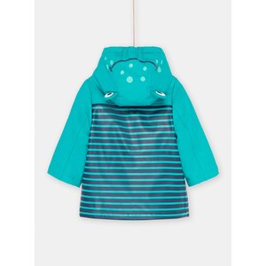 Βρεφικό Μπουφάν για Αγόρια Γαλάζιο Stripes