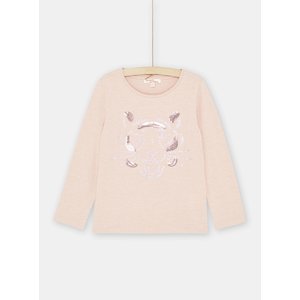 Παιδική Μακρυμάνικη Μπλούζα για Κορίτσια Ροζ Lion