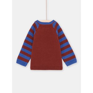 Βρεφικό Πουλόβερ για Αγόρια Blue/Brown Bear