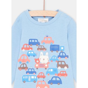 Βρεφική Μακρυμάνικη Μπλούζα για Αγόρια Baby Blue Cars