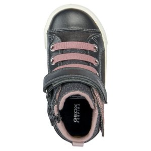 Βρεφικά Μποτάκια για Κορίτσια Geox Kilwi Dark Grey/Light Rose (Μεγέθη 21-27)