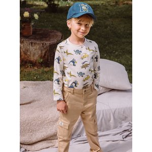 Παιδική Μπλούζα για Αγόρια Sergent Major Μπεζ Dinosaurs