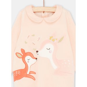 Βρεφικό Ολόσωμο Φορμάκι για Κορίτσια Pink Deer