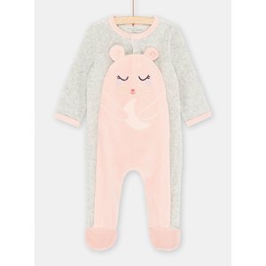 Βρεφικό Ολόσωμο Φορμάκι για Κορίτσια Gray Teddy Bear