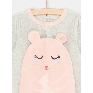 Βρεφικό Ολόσωμο Φορμάκι για Κορίτσια Gray Teddy Bear
