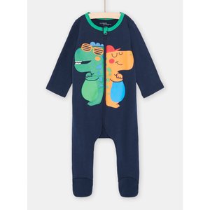 Βρεφικό Ολόσωμο Φορμάκι για Αγόρι Navy Blue Dino