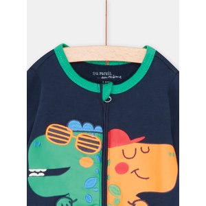 Βρεφικό Ολόσωμο Φορμάκι για Αγόρι Navy Blue Dino
