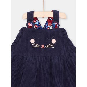 Βρεφικό Φόρεμα για Κορίτσια Navy Blue Cat