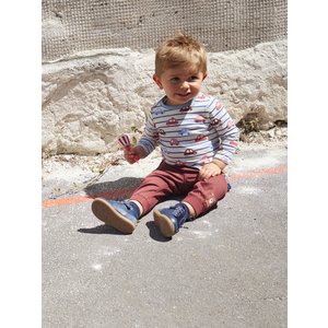 Βρεφική Μακρυμάνικη Μπλούζα για Αγόρια Διπλής Όψης Baby Blue Cars