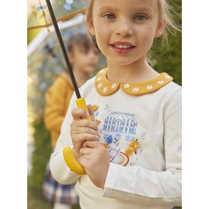 Παιδική Μακρυμάνικη Μπλούζα για Κορίτσια Sergent Major White/Mustard
