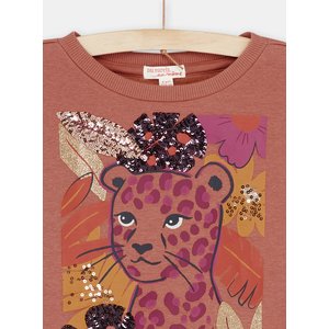 Παιδικό Μακρυμάνικο Φούτερ για Κορίτσια Dusty Rose Tiger