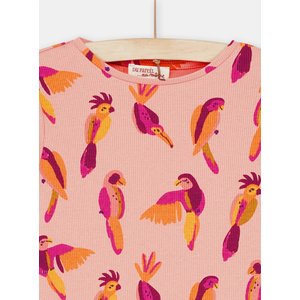 Παιδική Μακρυμάνικη Μπλούζα για Κορίτσια Pink Parrot