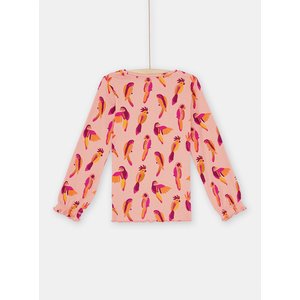 Παιδική Μακρυμάνικη Μπλούζα για Κορίτσια Pink Parrot