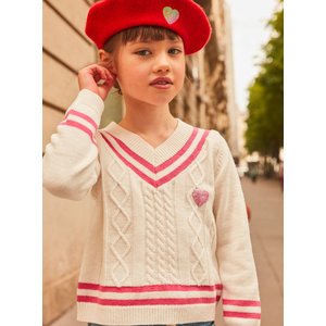 Παιδικό Πουλόβερ για Κορίτσια Sergent Major White/Pink