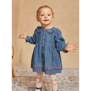Βρεφικό Φόρεμα για Κορίτσια Sergent Major Denim Blue Flowers