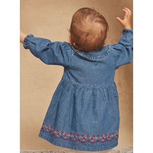 Βρεφικό Φόρεμα για Κορίτσια Sergent Major Denim Blue Flowers